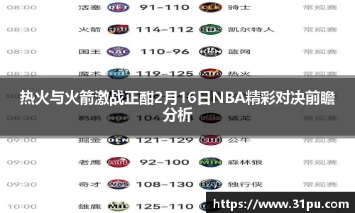 热火与火箭激战正酣2月16日NBA精彩对决前瞻分析